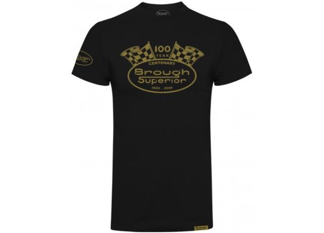Brough Superior Centary Oval T-Shirt Black 2XL