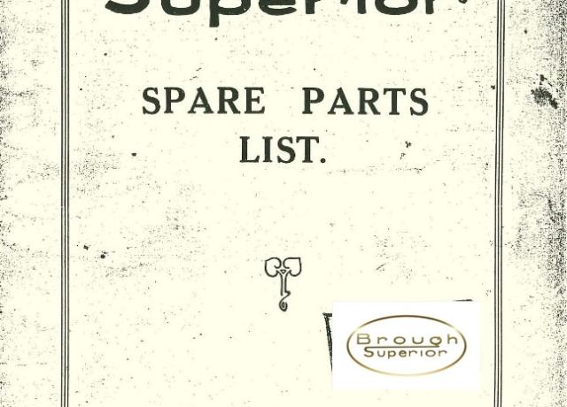 Brough Superior parts catalogue