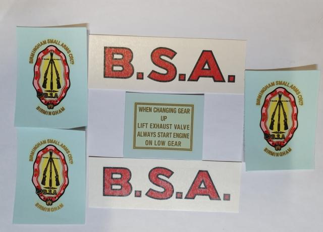 BSA Transfer Set Pre 1918