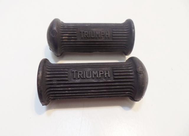 Triumph Footrest Rubbers /Pair with Logo