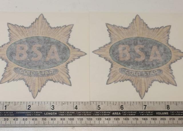BSA Goldstar Tank Sticker 1938 Pair