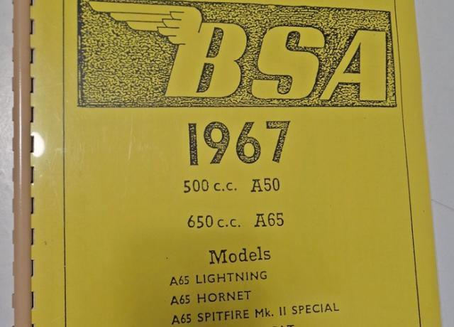 llustrated Spares List for BSA 1967
