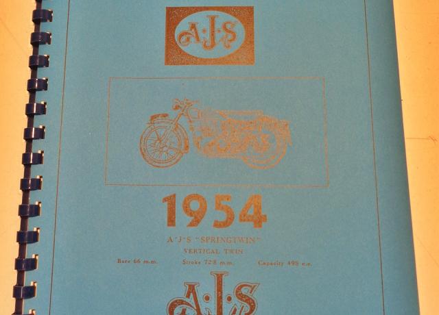Illustrated Spares List AJS 1954