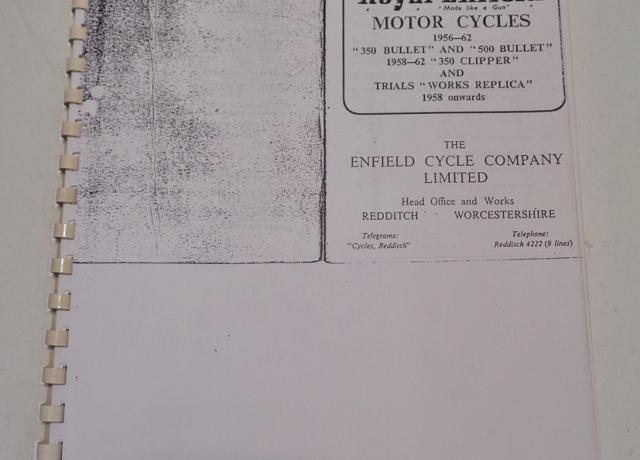 Instruction Book for the Royal Enfield Motorcycles