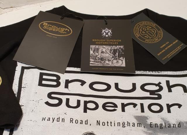 Brough Superior - Henry Cole Distressed Black/White T-Shirt Large