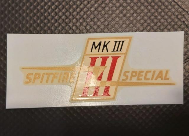 BSA Spitfire MK III Special. Tank Top Transfer. 1967