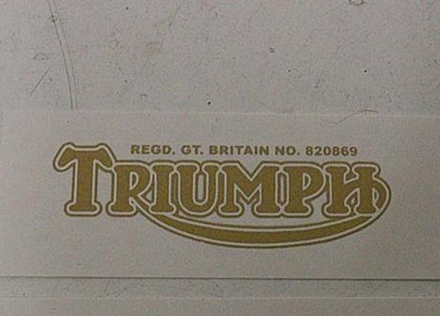 Triumph Transfer Rear No. Plate