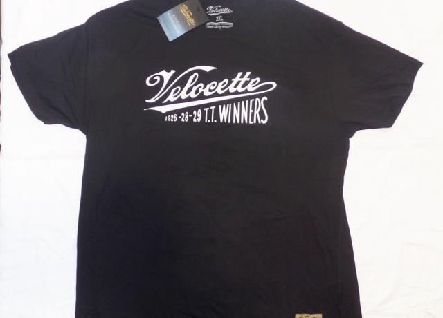 Velocette T-Shirt 26-28-29. Black. XL
