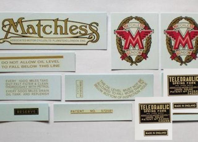Matchless G3LS 1948-1952 Transfer /Set