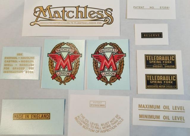 Matchless Single & Twins Transfer Set 1959