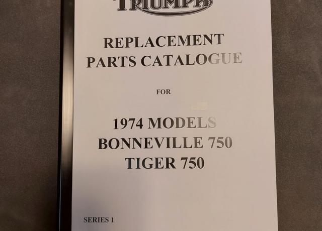 Triumph 1974 Bonneville and Tiger Parts Book