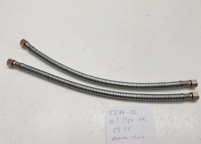 Ariel Twin Oil Pipe / Pair.