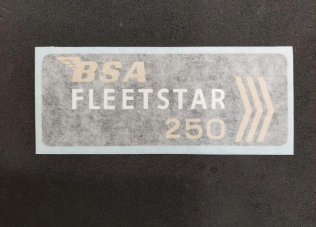 BSA Fleetstar 250 Sticker / Vinyl Transfer for Side Cover 1968/71