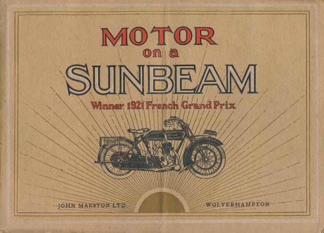 Sunbeam Sales Catalogue 1922 Original