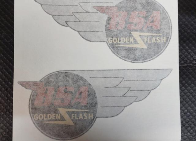 BSA Golden Flash Tank Vinyl Transfer / Sticker 1951 Pair