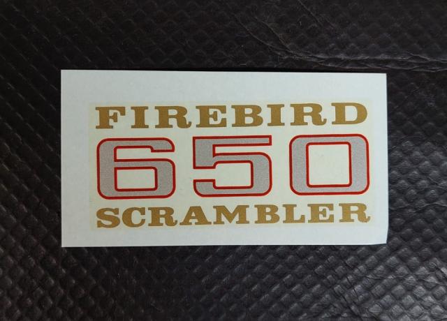 BSA Firebird Scrambler 650 Side Cover Vinyl Transfer / Sticker 1969/70