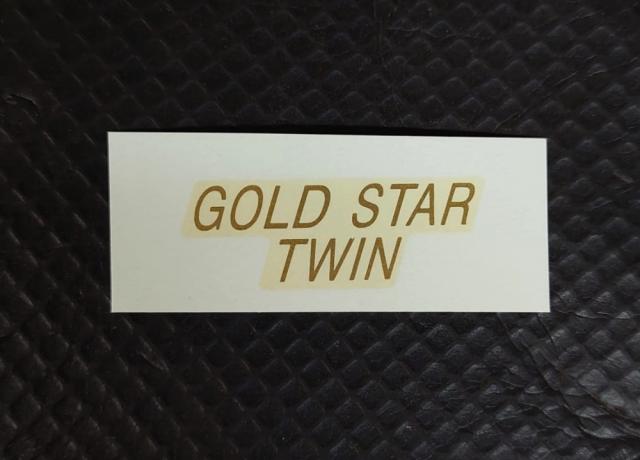 BSA Gold Star Twin rear number plate Transfer 1960