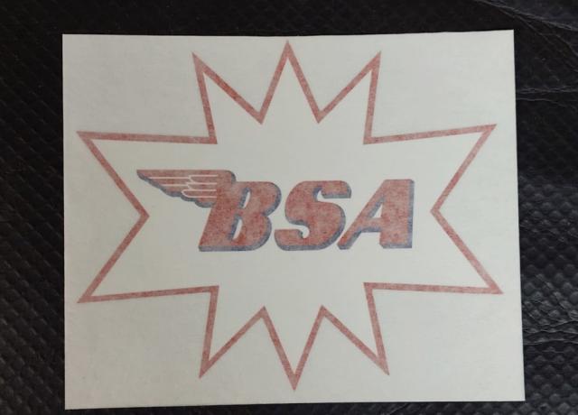 BSA White Star Tank Vinyl Transfer / Sticker 1965 -