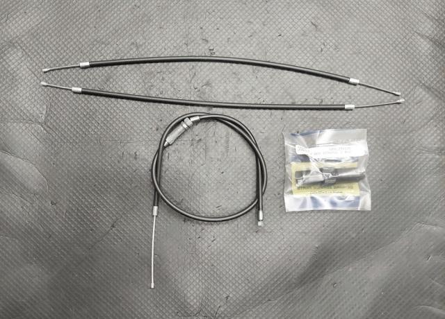 Throttle Cable Set. Norton Dominator 88/99 Amal 376 USA Handlebars c/w J/Box