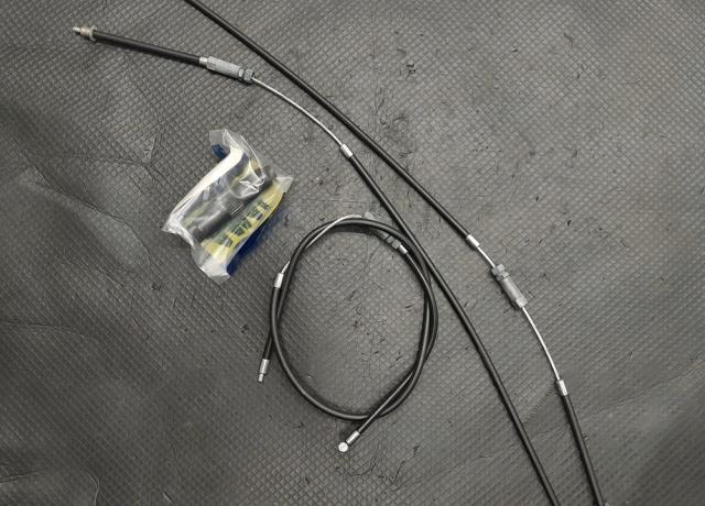 Triumph T140 MKI Carb UK. Amal Throttle Cable Kit with Junction Box