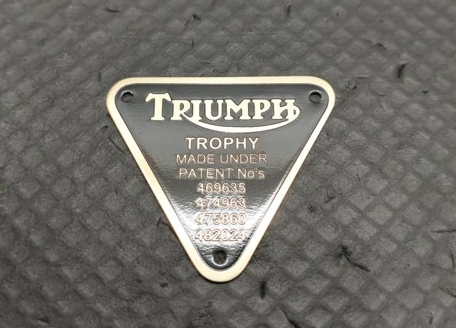 Triumph Patent Plate Marked Trophy Gold