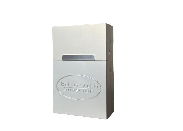 Brough Superior Zigarettenbox Aluminium silber