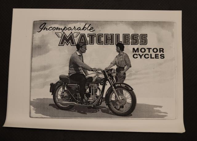 Matchless Motor cycles Catalogue copy