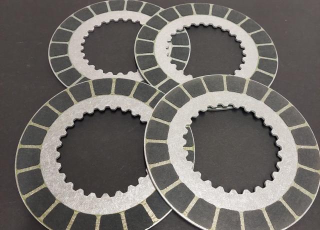 Norton Commando 750 Clutch Plate Set of 4, Bonded metal friction plates
