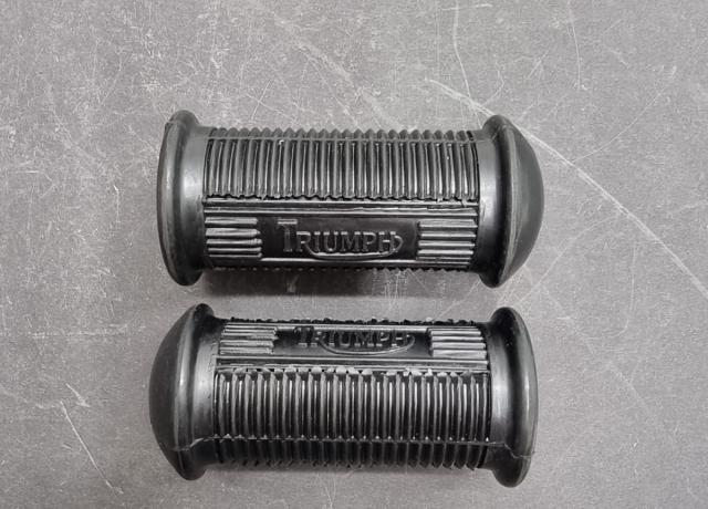 Triumph Footrest Rubbers with Logo