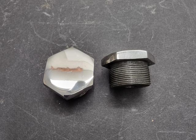 Norton Dominator Fork Top Nut Pair Stainless