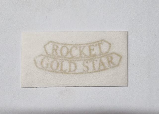 BSA Rocket Gold Star. Abziehbild für Hintere Nummertafel 1962/63
