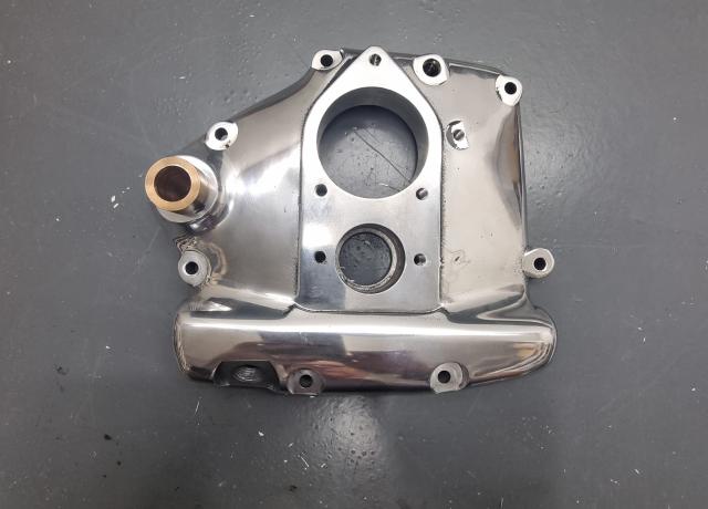 Velocette Gearbox End Cover Assembly / polished