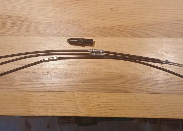 Choke cable incl. junction box, 1 x Lever Cable + 2 x Carburettor cable with adjusters