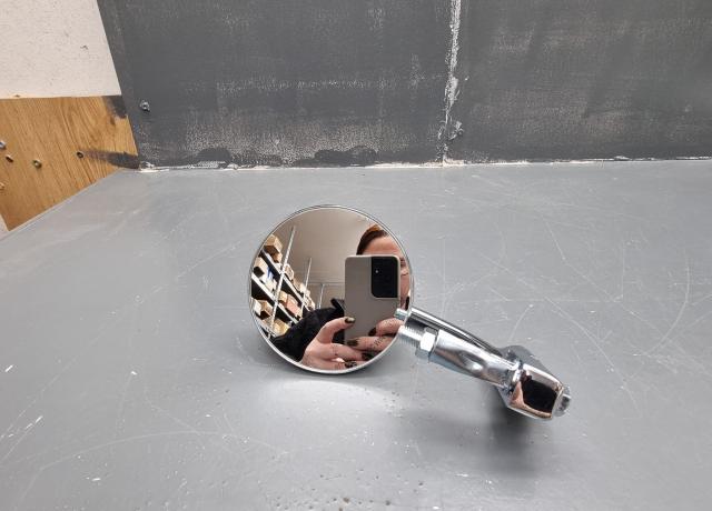 Mirror 7/8" Round. Chrome Bar End