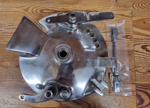Velocette Front Brake Assy. Stainless Fittings