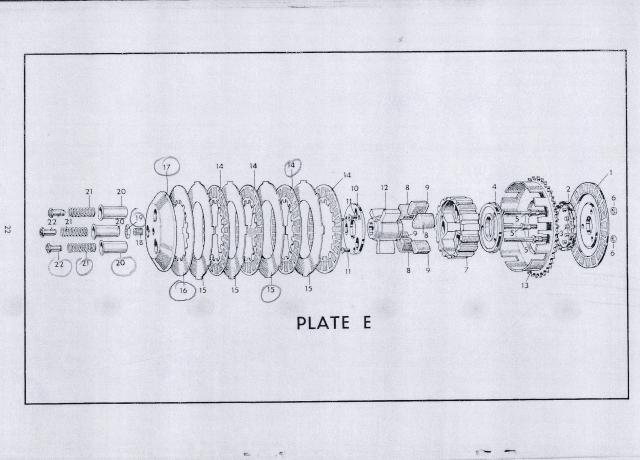 Norton Clutch ES2. Mod. 50. 88. 99 Dominator Spare parts book drawing
