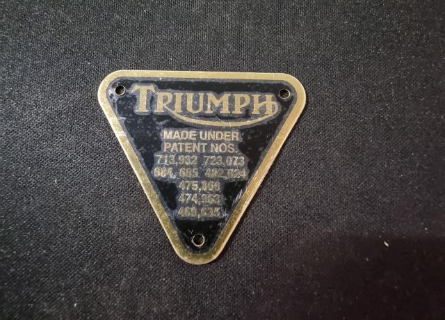 Patent Plate Triumph. 