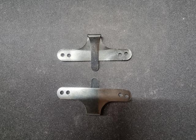 BSA. Petrol Tank Badge Clips black. Pair