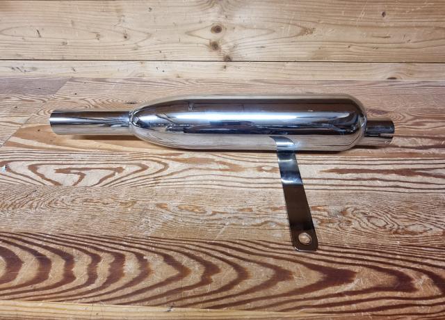 Triumph Siamese Auspufftopf High Level. RHS. 350. 500. 650. 1 3/8"