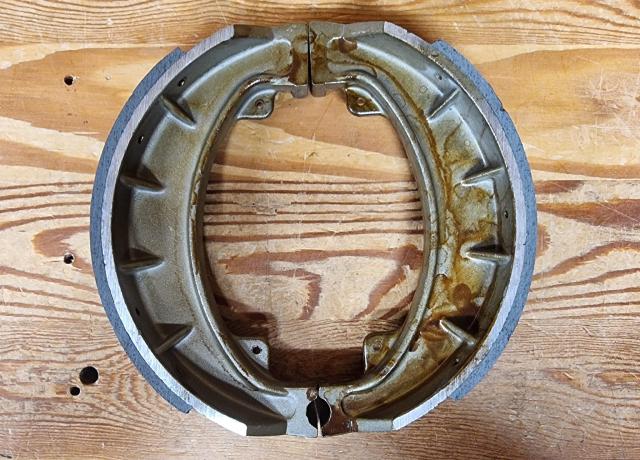 Velocette Front Hub. Brake Shoe Pair Alloy