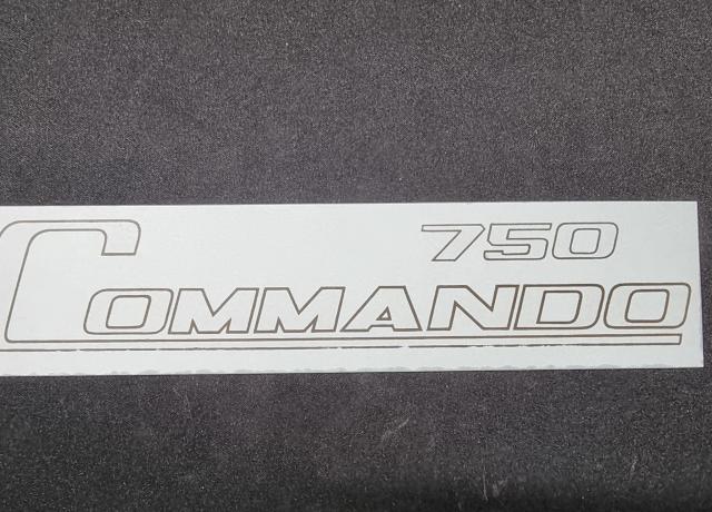Norton 750 Commando. Decal / Sticker. Black with Gold Outline. Dryfix