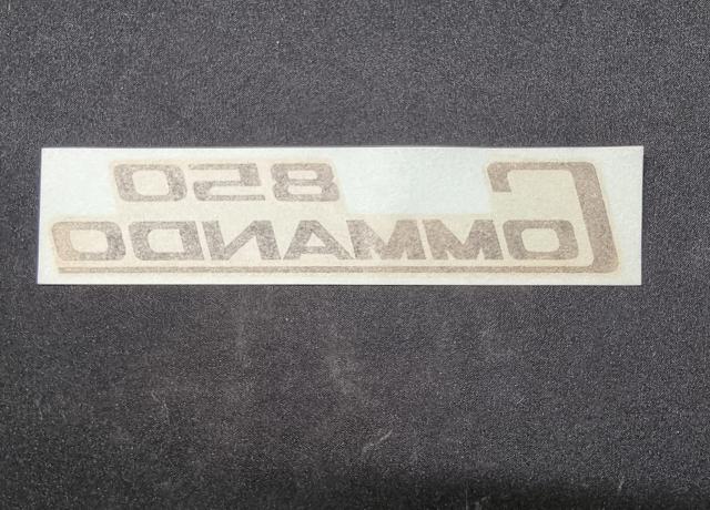 Norton 850 Commando. Decal / Sticker. Black. Side Cover. Dryfix