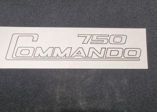 Norton 750 Commando. Decal / Sticker. Silver / Black. Dryfix