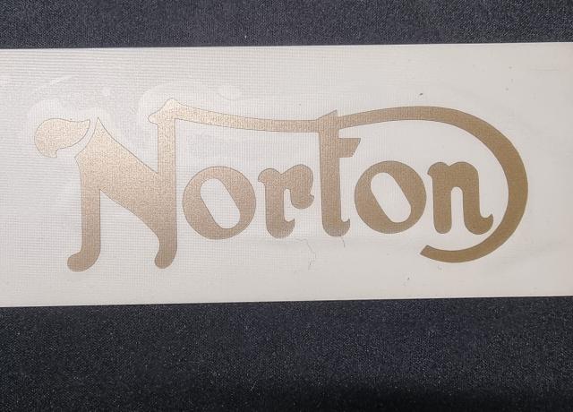 Norton Decal / Sticker. Gold. Front Fairing. Tank Cover. Vinyl