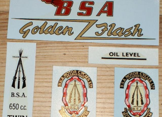 BSA A10 Transfer Set Gold Livery Golden Flash 1954-63