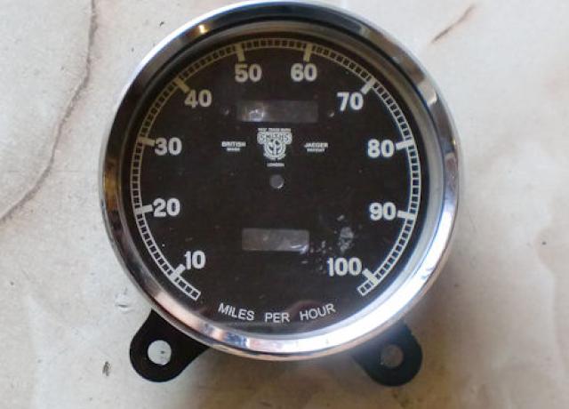 Smiths Tachometer Gehäuse Brough Superior/Sunbeam 10-100 MPH  5"
