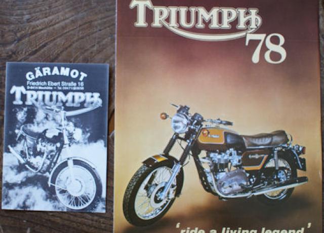 Triumph 78 'ride a living legend', Brochure