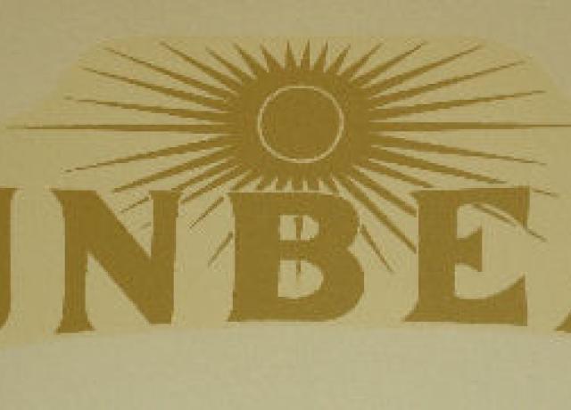 Sunbeam Abziehbild für vordere Nummerntafel 1920/39