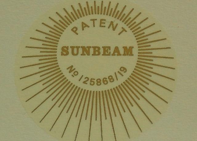 Sunbeam Abziehbild für vordere Gabel ab 1919