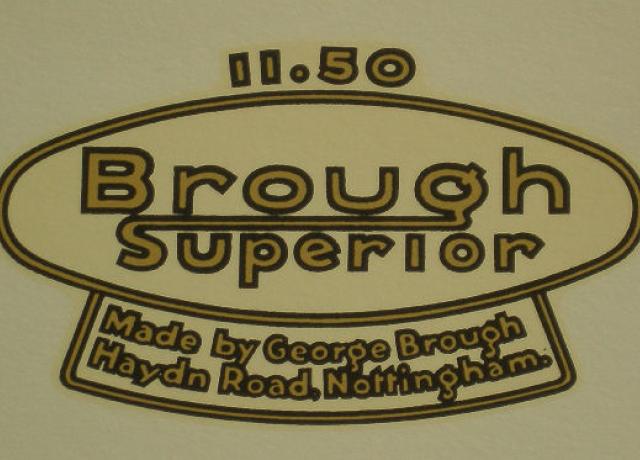 Abziehbild für Tank oben Brough Superior 1150, 1933/40